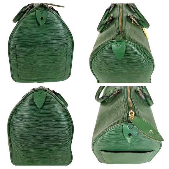 Authentic Louis Vuitton Satchel Bag Speedy 35 Green Epi Used LV Handbag Vintage - Picture 6 of 13